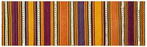 Striped Over Dyed Kilim Rug 2'12'' x 9'7'' ft 91 x 293 cm