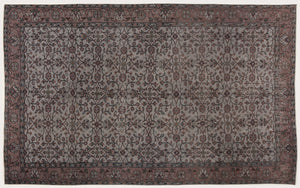 Gray Over Dyed Vintage Rug 5'1'' x 8'6'' ft 156 x 260 cm