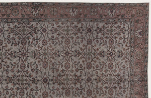 Gray Over Dyed Vintage Rug 5'1'' x 8'6'' ft 156 x 260 cm