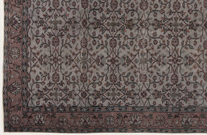 Gray Over Dyed Vintage Rug 5'1'' x 8'6'' ft 156 x 260 cm