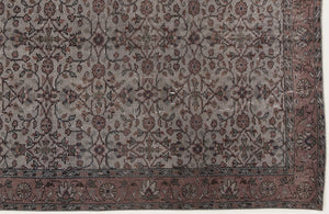 Gray Over Dyed Vintage Rug 5'1'' x 8'6'' ft 156 x 260 cm