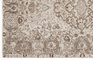 Beige Over Dyed Vintage Rug 5'7'' x 8'10'' ft 170 x 269 cm