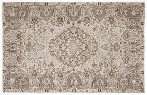 Beige Over Dyed Vintage Rug 5'7'' x 8'10'' ft 170 x 269 cm