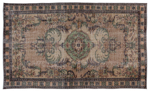 Naturel Over Dyed Vintage Rug 5'3'' x 8'10'' ft 160 x 268 cm