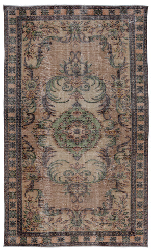 Naturel Over Dyed Vintage Rug 5'3'' x 8'10'' ft 160 x 268 cm