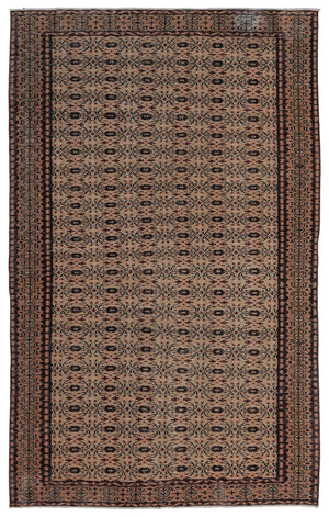 Naturel Over Dyed Vintage Rug 5'7'' x 9'0'' ft 171 x 275 cm