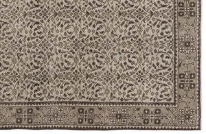 Beige Over Dyed Vintage Rug 3'9'' x 6'11'' ft 115 x 212 cm