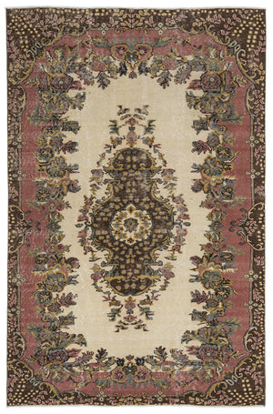 Naturel Over Dyed Vintage Rug 5'9'' x 8'8'' ft 174 x 265 cm