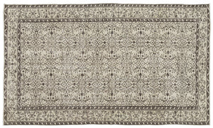 Naturel Over Dyed Vintage Rug 5'4'' x 9'1'' ft 162 x 278 cm