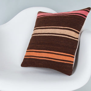 Striped_Multiple Color_Kilim Pillow Cover_16x16_Z1009_8158