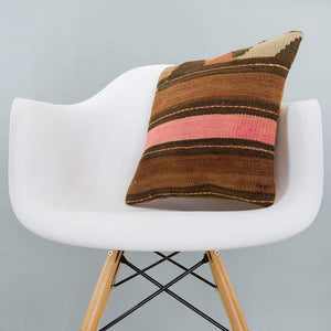 Striped_Brown_Kilim Pillow Cover_16x16_A0224_6526